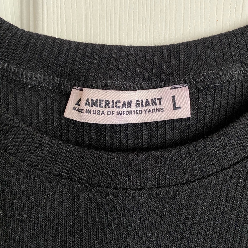 American Giant ribbed crew tee size L - Picture 2 of 3